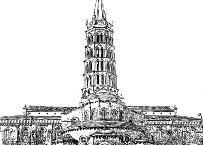 eglise toulouse dessin